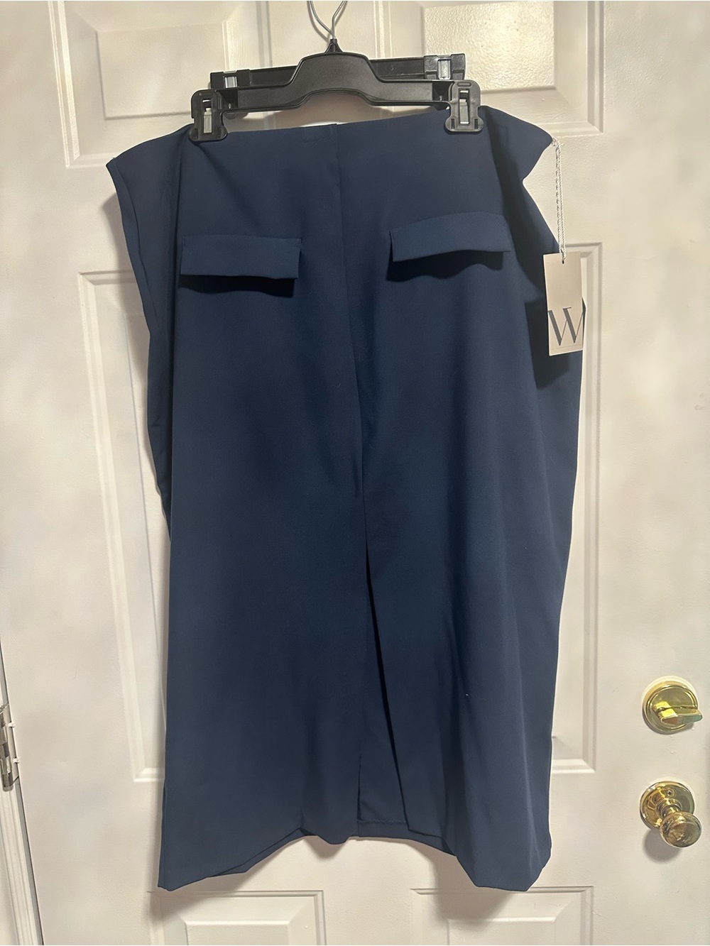 Worthington Navy Midi Skirt